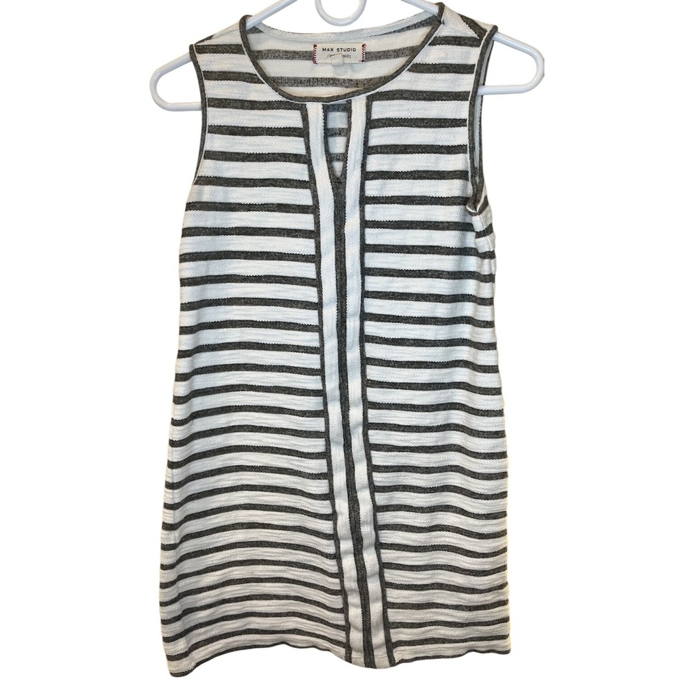 Max Studio Weekend Striped Sleeveless Dress Womens XS Casual Nautical Shift